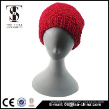 Classic plain color marled ribbed beanie